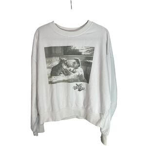 Womens Disney Wizard of Oz Judy Garland Toto B&W Print Crewneck Sweatshirt | M